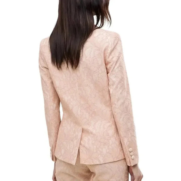 ASOS DESIGN Tailored Pink Lace Blazer NWT Sold Out Size 0 - Picture 2 of 15